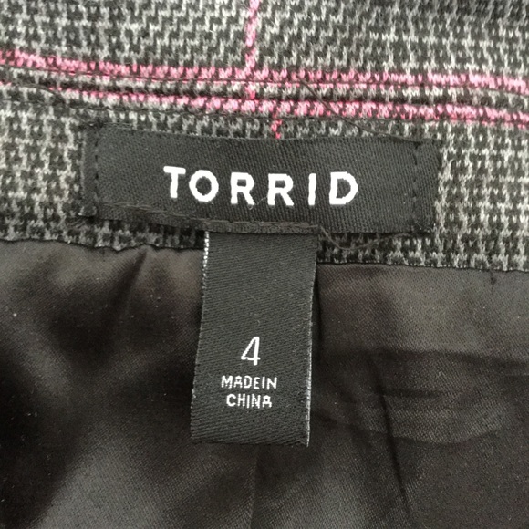 Torrid Grey Plaid  Double Knit Blazer - Picture 6 of 8